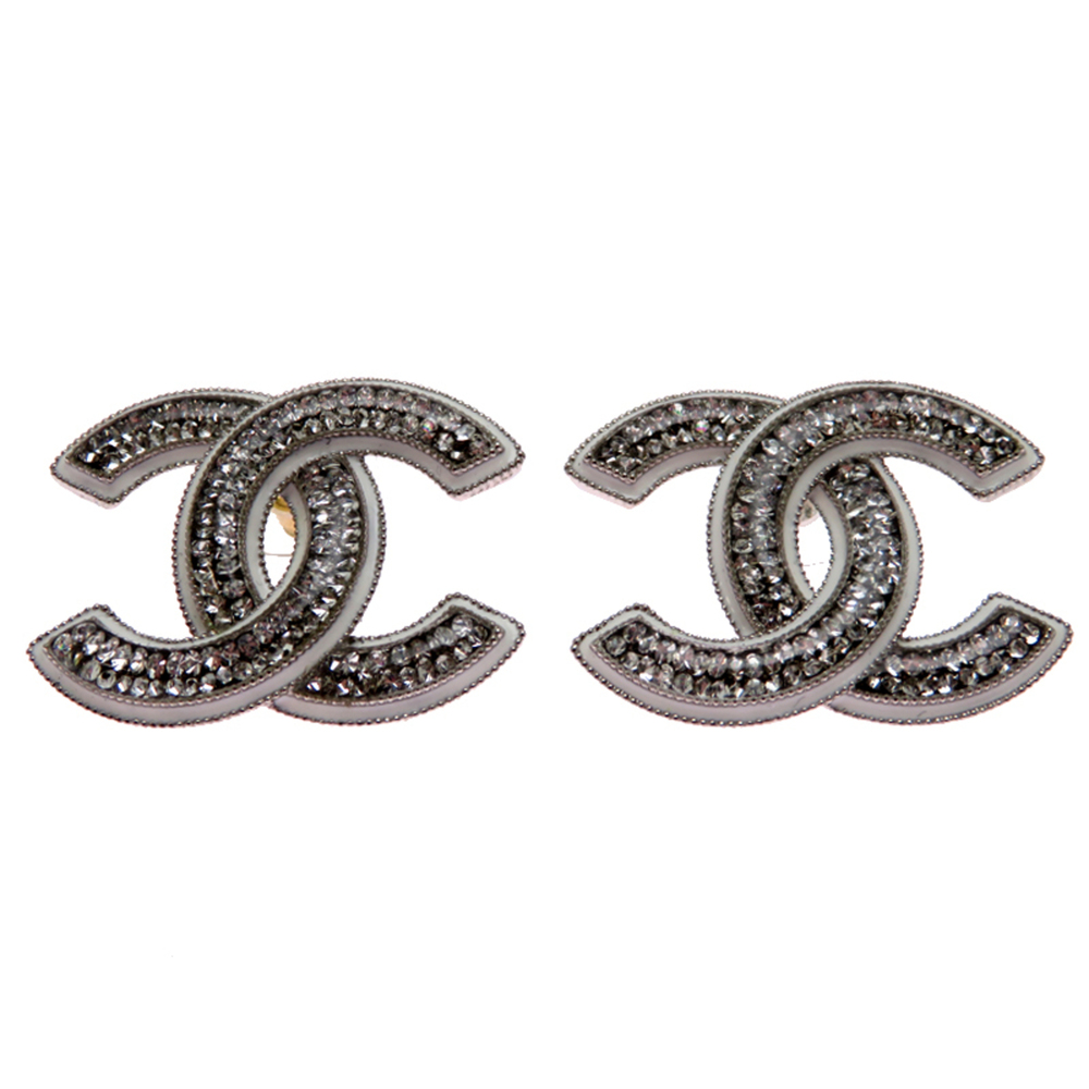 CHANEL Authentic Logo Earrings